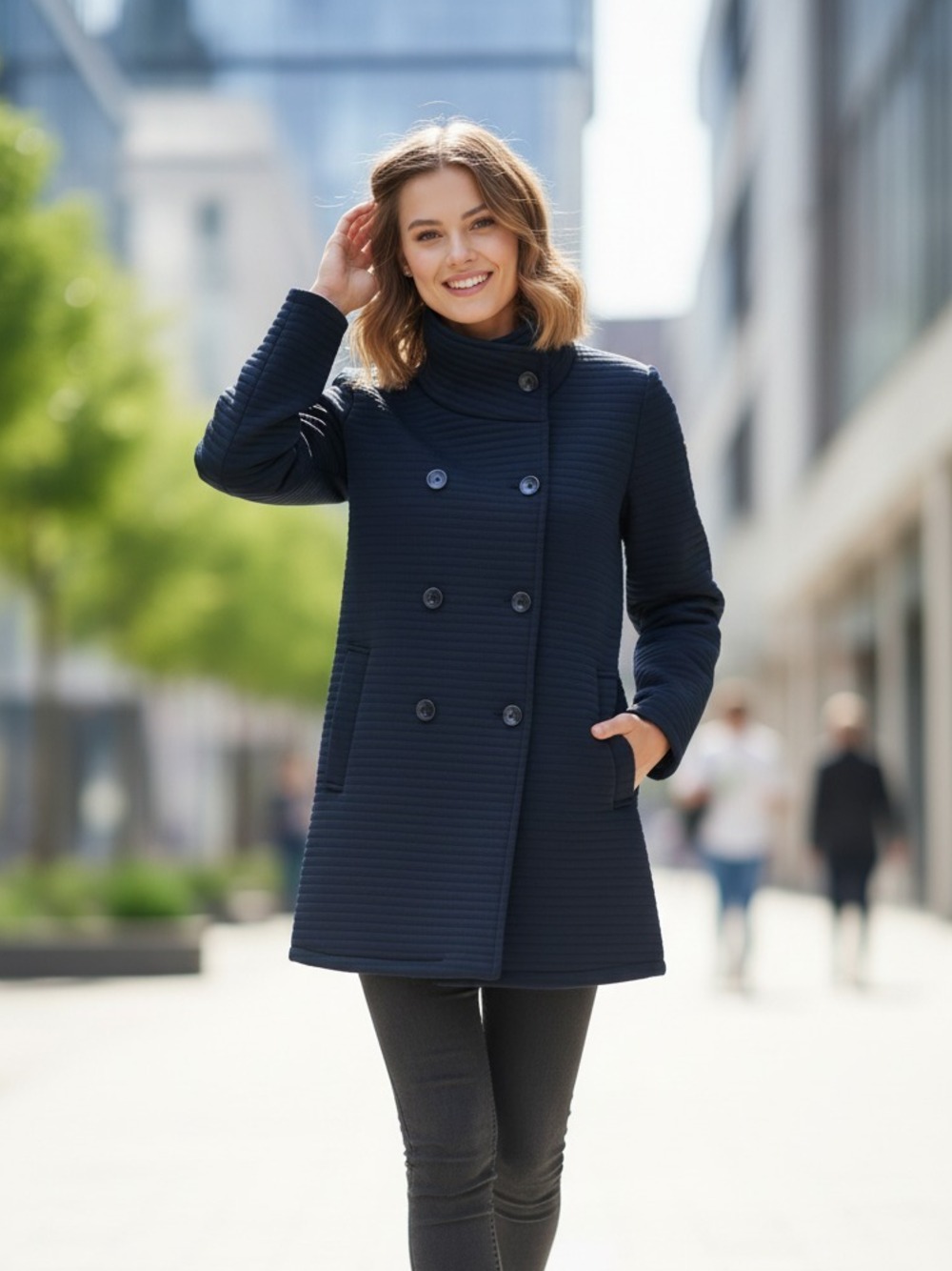 CAPPOTTINO COLLO IN PIEDI BLU