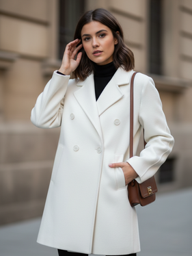 Cappotto doppiopetto   bianco 