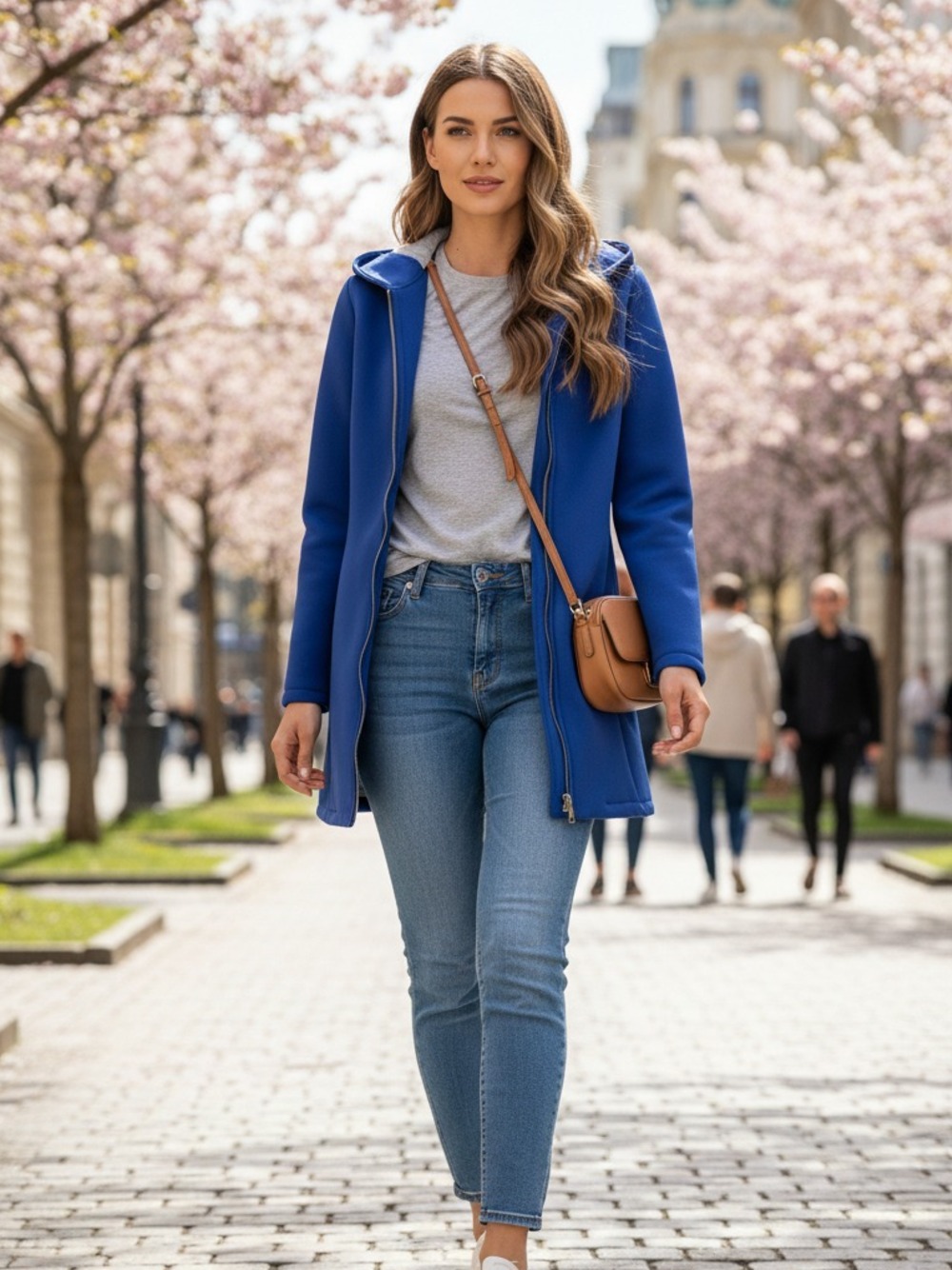 PARKA CON ZIP  ROYAL 