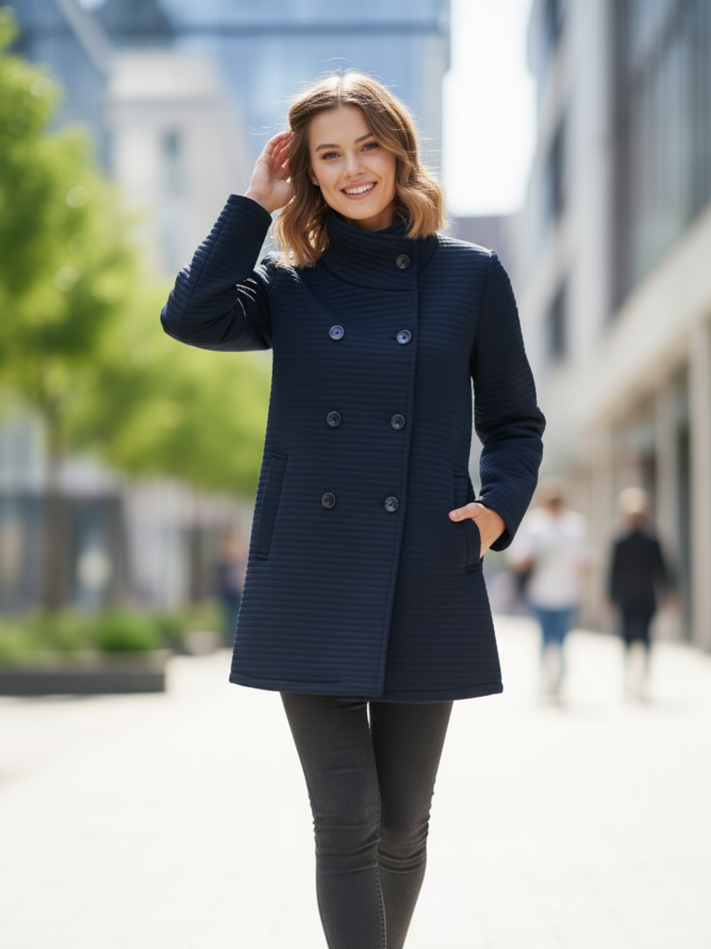 CAPPOTTINO COLLO IN PIEDI  BLU 