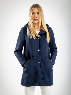 Parka con cappuccio  blu 