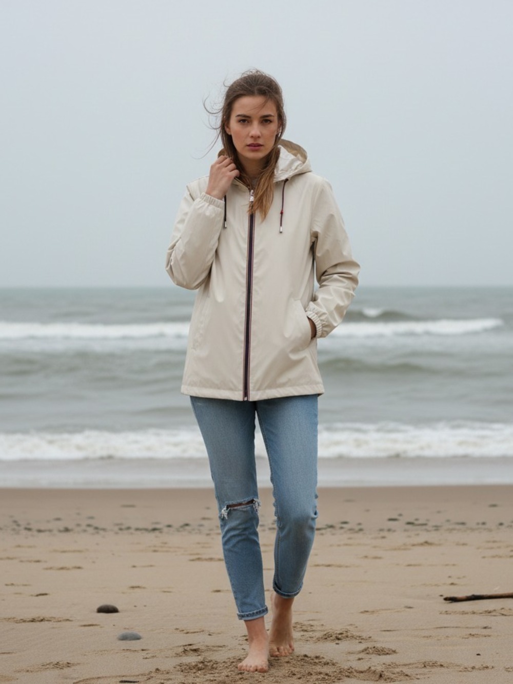 IMPERMEABILE REVERSIBILE  CREMA 