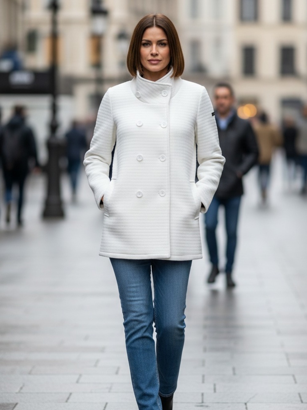 CAPPOTTINO COLLO IN PIEDI  BIANCO 