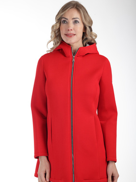 Parka con zip  rosso 